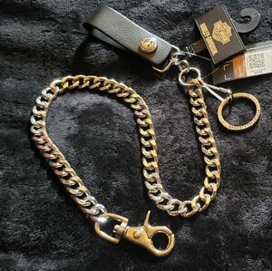 Vintage Harley-Davidson Men's Willie G Skull Walley Chain Leather Flap NWT